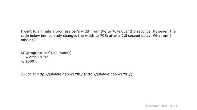 jQuery : Animating Bootstrap progress bar width with jQuery смотреть онлайн