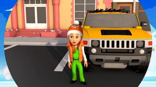 Cartoon animation - Winter adventure on the mountain. Handy Andy cartoon