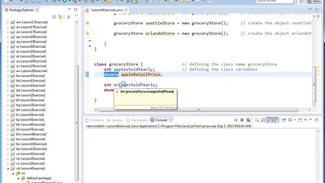 Learn Java - Exercise 04x - Defining a Class & Creating Objects смотреть онлайн