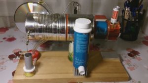 Двигатель Стирлинга горизонтального типа