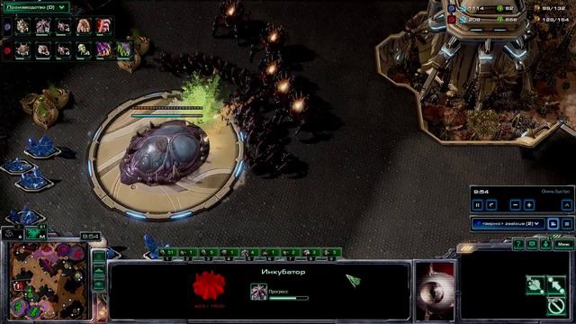 Стрим! StarCraft 2 - ZvZ Презентация билда №2 смотреть онлайн