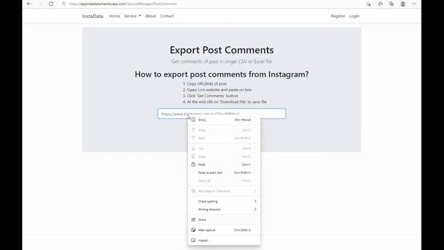 How to export Instagram comments Excel or CSV file смотреть онлайн