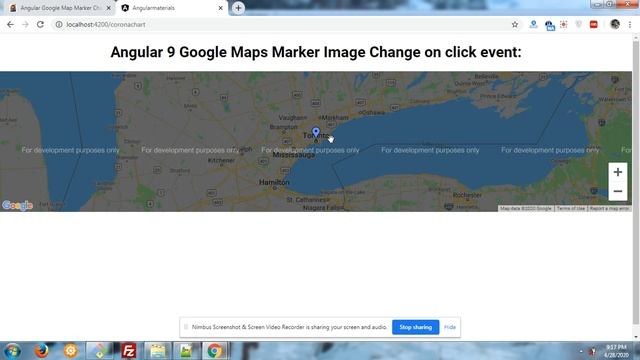 Angular 9 Google Maps Marker Image Change on click event смотреть онлайн