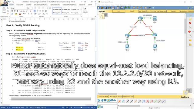 6.2.2.5 Lab - Configuring Basic EIGRP for IPv4 смотреть онлайн