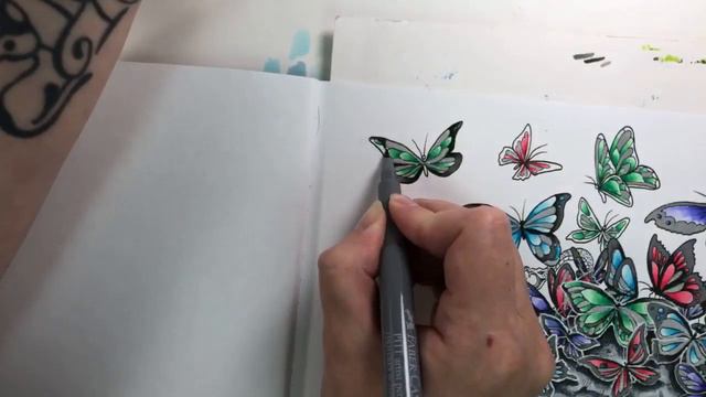 (6/6) Coloring in Fantomorphia with Faber-Castell Artist PITT Pens | Livestream смотреть онлайн