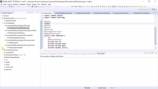 spring boot with JsonDocs смотреть онлайн