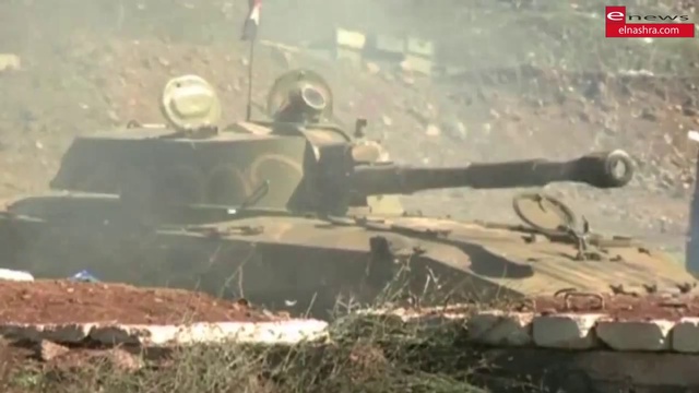 Артиллерия сирийской армии под Эль-Кунейтрой, февраль 2014 г. смотреть онлайн