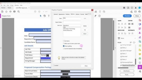 Create a PDF Form in Adobe Acrobat