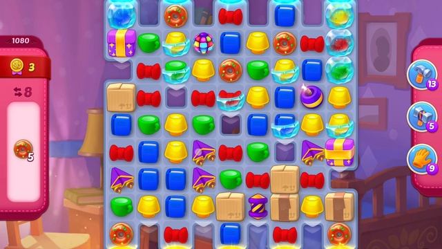 HomeScapes Level 1080 no boosters (13 moves) смотреть онлайн