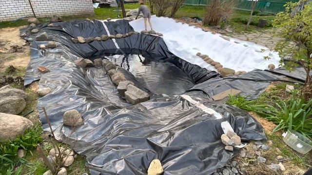 Гидроизоляция пруда ПВХпленкой «Аником» смотреть онлайн