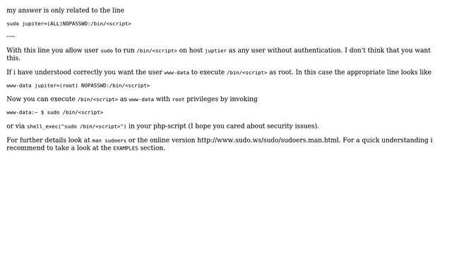 How do I get simple scripts which seem to need root priveliges to run via the www-data user? смотреть онлайн
