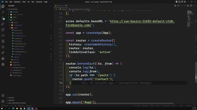 53. Navigation Guards. Global Routing Guards like beforeEach and afterEach in Vue router - Vue 3 смотреть онлайн