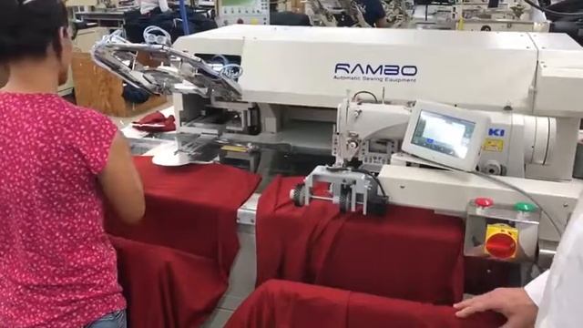 Rambo RM-310S Автоматическая машина для пришивания полумесяца на задней части футболки смотреть онлайн