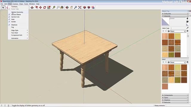 Sketchup How To Hide And Unhide Object смотреть онлайн
