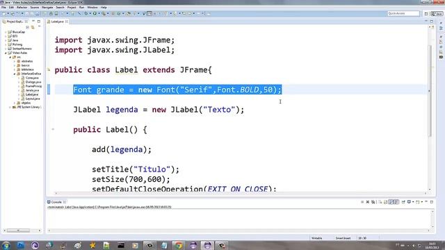 Aula de Java 051 - JLabel, textos gráficos смотреть онлайн