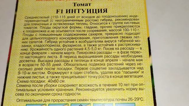 Краткий видео обзор гибрида томатов Интуиция f1 смотреть онлайн