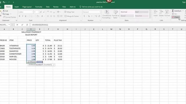 MICROSOFT EXCEL COMMON FUNCTIONS | SUM AVERAGE COUNT MAX MIN | #7 смотреть онлайн