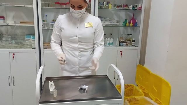 Разведение и внутримышечное введение антибактериального лекарственного средства