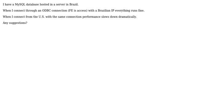 MySQL performance slows down when accessed from different regions via the Internet смотреть онлайн