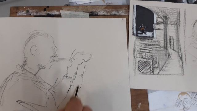 ON THE STAGE: THREE - COMPOSITION FOR AN OIL SKETCH смотреть онлайн