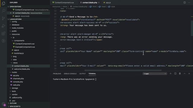 Form Submission with Validation Laravel & Vue смотреть онлайн