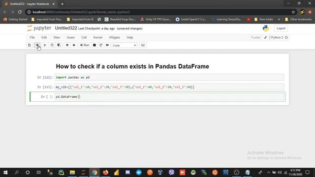 How to check if a column exists in Pandas DataFrame|check column exist in dataframe смотреть онлайн