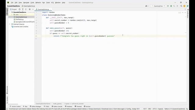 Python Class and Constructor Tutorial: Guess the Number Game Edition Using While and If Else Check. смотреть онлайн