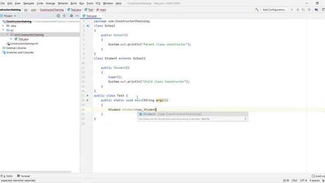 Constructor Chaining in Java with Example. смотреть онлайн