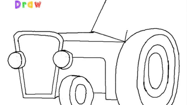 How to Draw a Tractor Easy Step by Step смотреть онлайн
