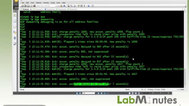 LabMinutes# RS0064 - Cisco BGP Route Dampening (Part 1) смотреть онлайн