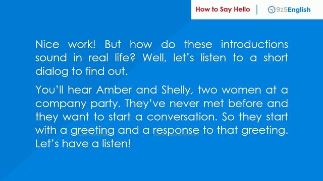 English Conversation Lesson - How to Greet People in English | 925 English Lesson 1 смотреть онлайн