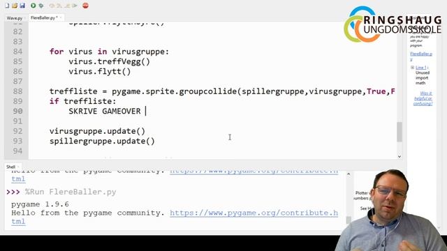 Pygame 04 - Vi legger på Game Over tekst смотреть онлайн