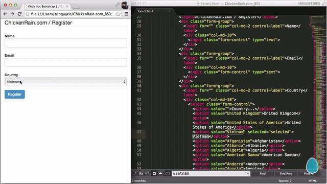 Clip 3.4 - Học thiết kế Web với Bootstrap 3, CSS, HTML - Form - phần 2 смотреть онлайн