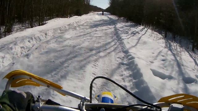 Катаем зимой без шипов, Motoland Tt250 ,Avantis 250 без шипов зимой