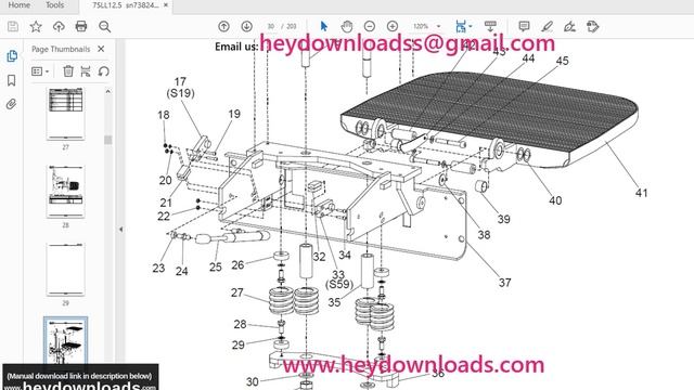 Toyota Forklift 7SLL12.5 7SLL16 Pallet Stacker Parts Catalogue Manual SN 738240 смотреть онлайн