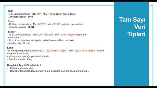 Java Dersleri #8 - Değişkenler ve Veri Tipleri смотреть онлайн