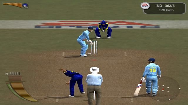 EA Cricket 2005 Ind vs Sri 50 Over Match 200 Runs Patnership by Ganguly and Gambhir смотреть онлайн