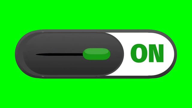 Switch button animation in the form of writing ON OFF on green screen background смотреть онлайн