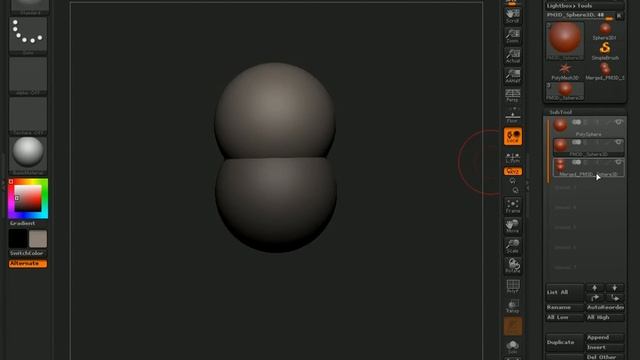zbrush Using dynamesh to merge two objects смотреть онлайн
