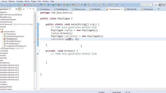 Java in Tamil - Passing parameters in methods in same class смотреть онлайн