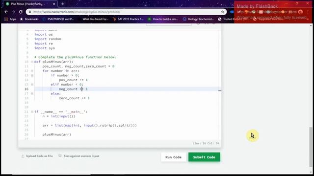 Hackerrank solution #1 - Plus Minus смотреть онлайн