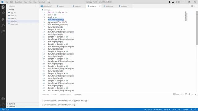 How to draw square in Python Turtle | Python Turtle Square смотреть онлайн