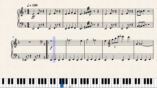 Grotesque Figures - Shadow of the Colossus (Simplified Veresion) - Piano Sheet Music смотреть онлайн