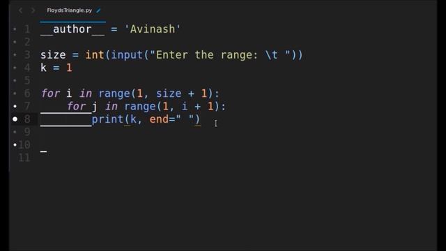 Floyd's Triangle Pattern in Python || Pattern Programming || programminginpython.com смотреть онлайн