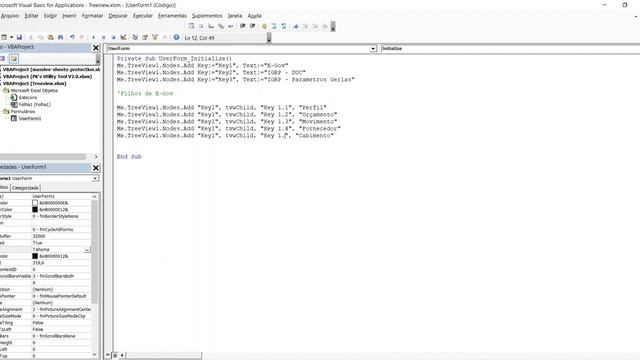 Treeview Do E-Gov para Excel смотреть онлайн