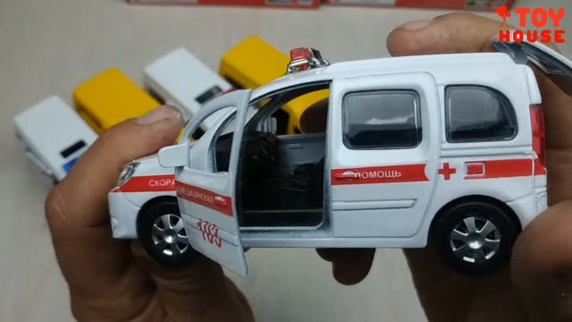 Скорая Помощь машинки модельки Технопарк распаковка и обзор. Про машинки. смотреть онлайн