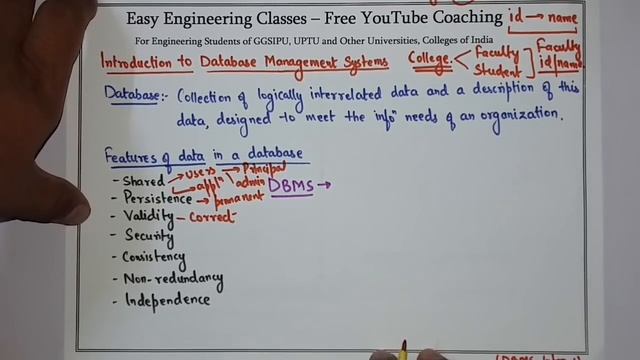 L1: Introduction to DBMS (Database Management System), Features of Data in Database | What is DBMS смотреть онлайн