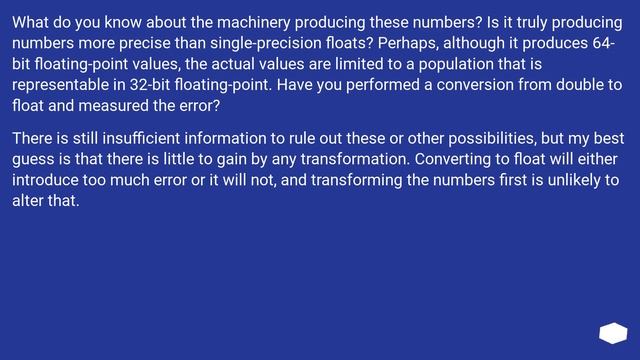 What should I worry about if I compress float64 array to float32 in numpy? смотреть онлайн