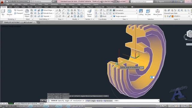 AutoCad 2014 AULA 11/14 Comandos Sweep Revolv Extrude e Loft- Autocriativo смотреть онлайн