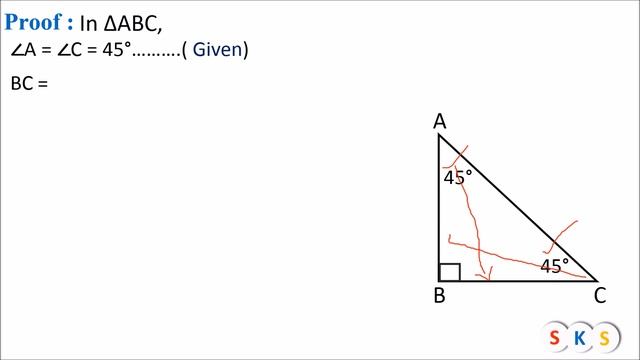 Theorem of 45°, 45°, 90° triangle Proof I Chapter 3 triangles std 9th I Chapter 3 triangles class 9 смотреть онлайн